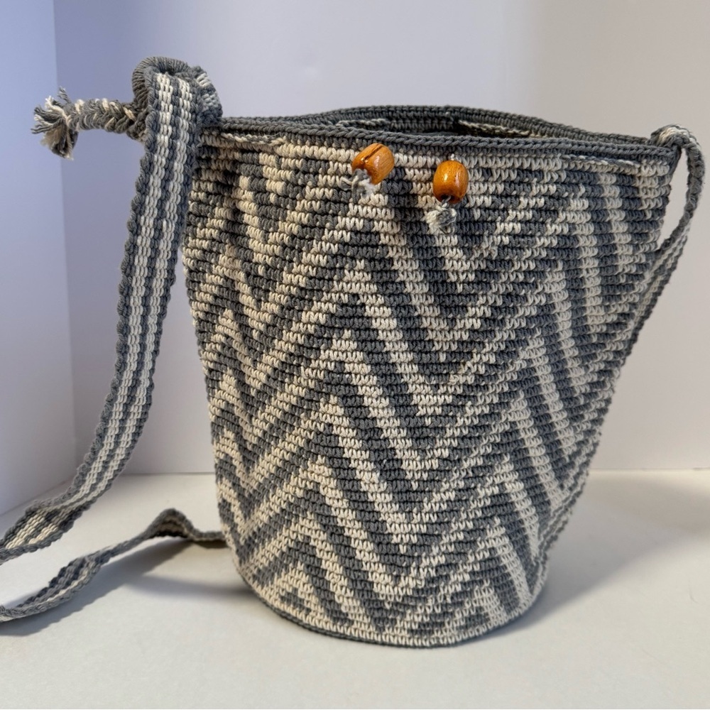 Altiplano Crocheted handmade bucket bag
